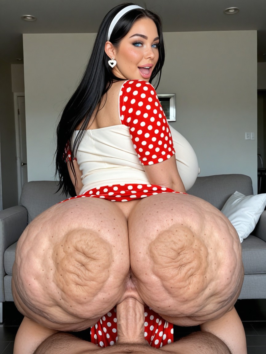 Extremely Colossal Breasts, Cowgirl, Thick Thighs AI Porn