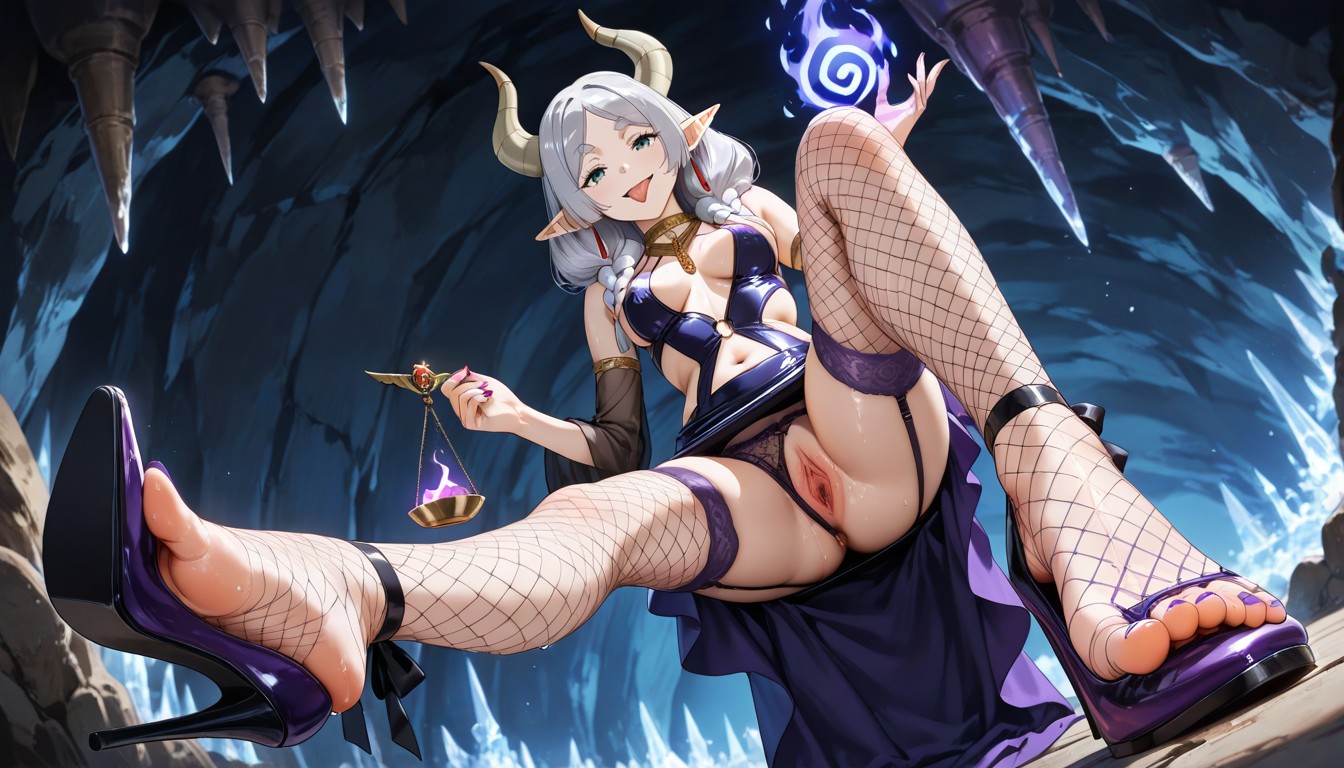 Mocking Smile, Standing, Bottom Up (upskirt) Hentai AI Porn