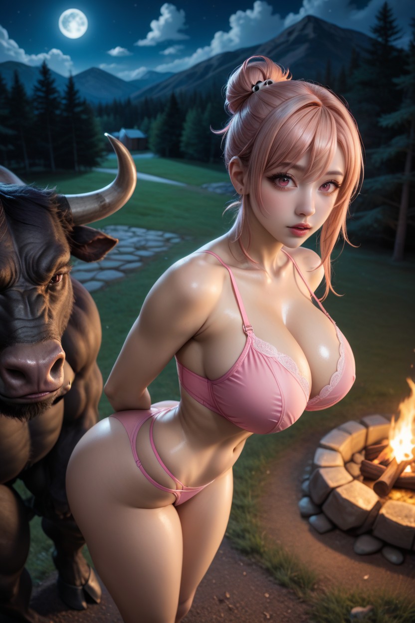 Campfire, Large Breast, Honoka AI Porn