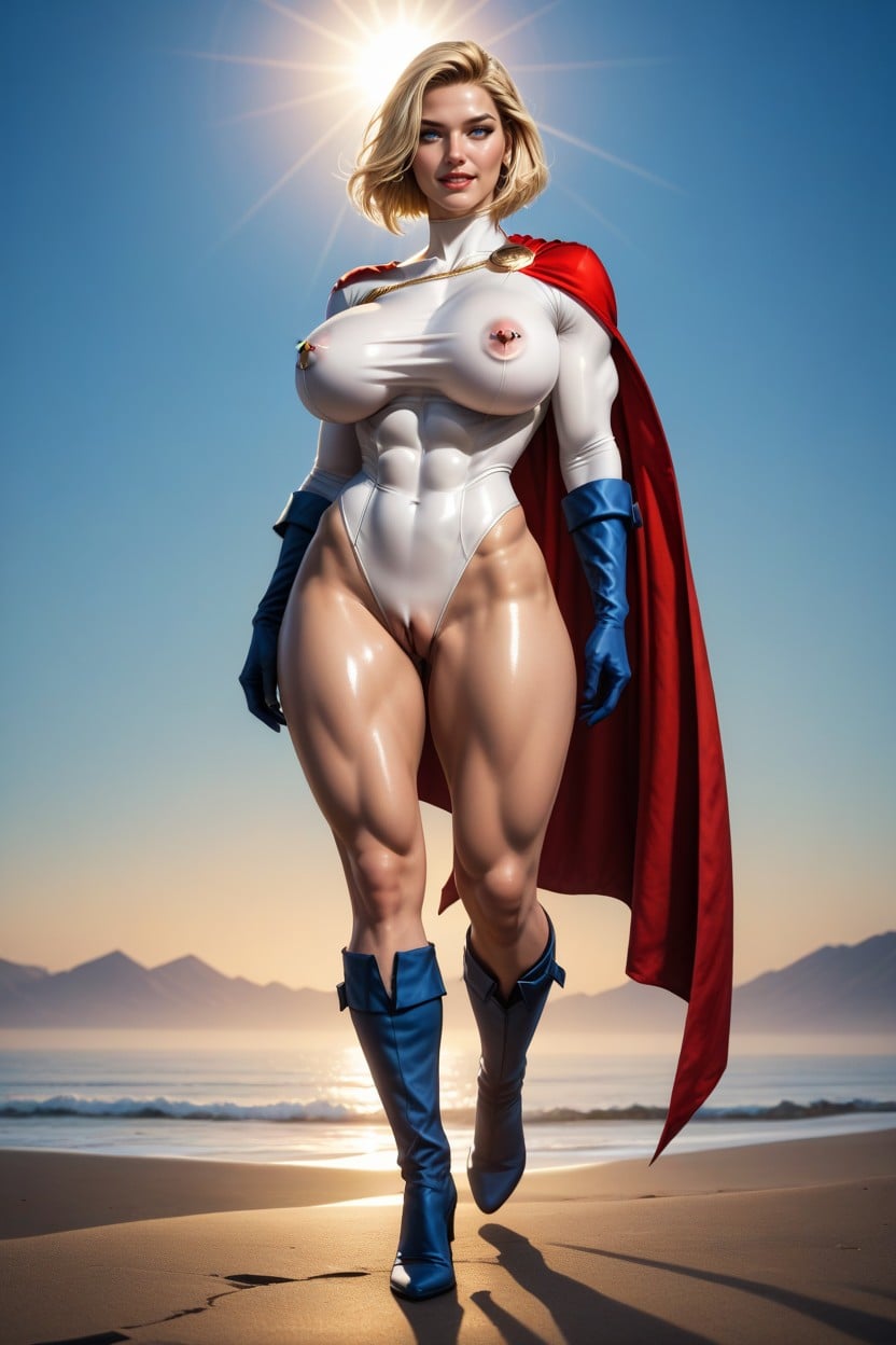 Blue Eyes, Sunny, Blue Boots And Gloves AI Porn