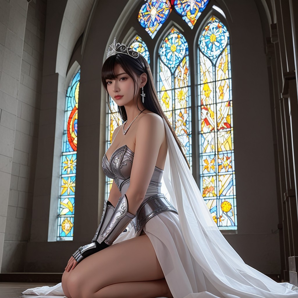 Medium Breast, Armor, Light Shine On Her Asian AI Porn