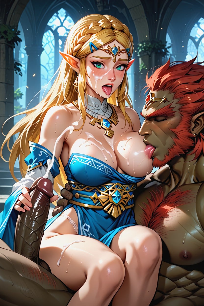 Ganondorf, Shocked, Interracial AI Porn