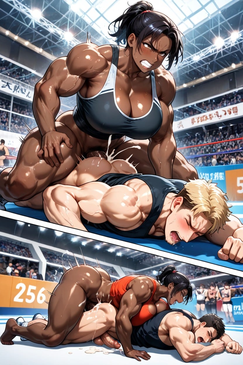 Futa Muscular, Futadom, Full Body View Hentai AI Porn