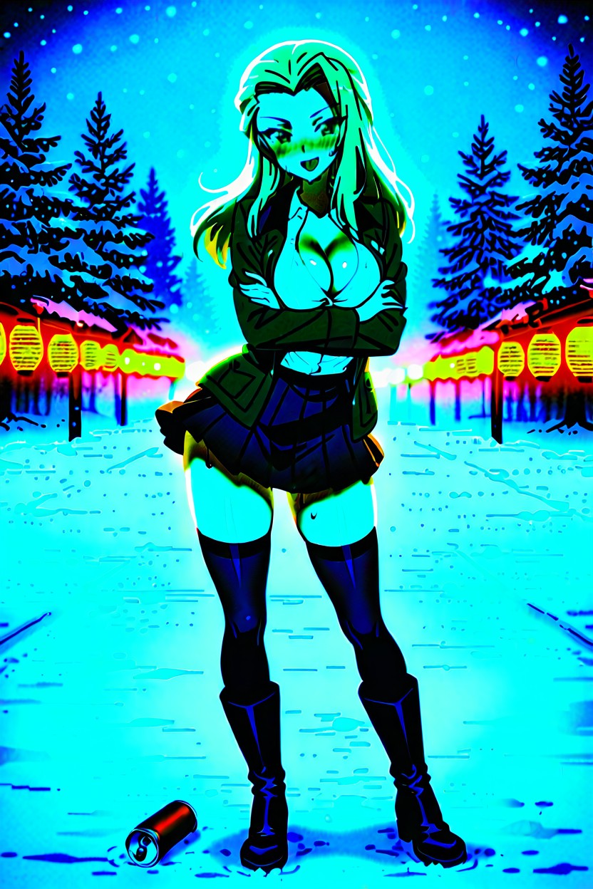 25+, Black Wool Thighhighs, ' Hentai AI Porn