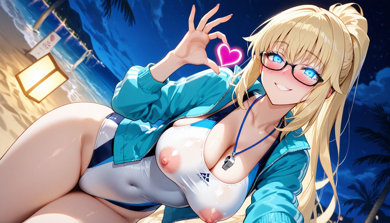 Holding Viewer, Blue Eyes, Embarrassed Hentai AI Porn