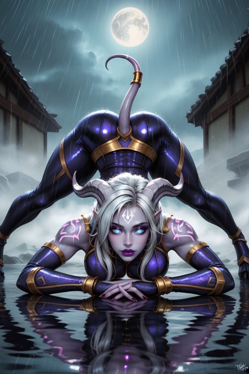 Cosplay, Hdr, Draenai Tail AI Porn