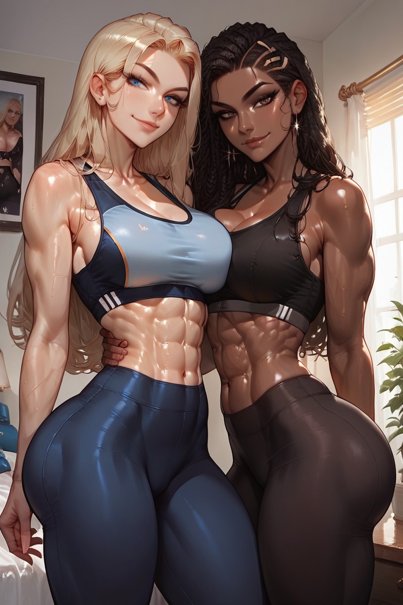 2 People, Waist, Fit AI Porn