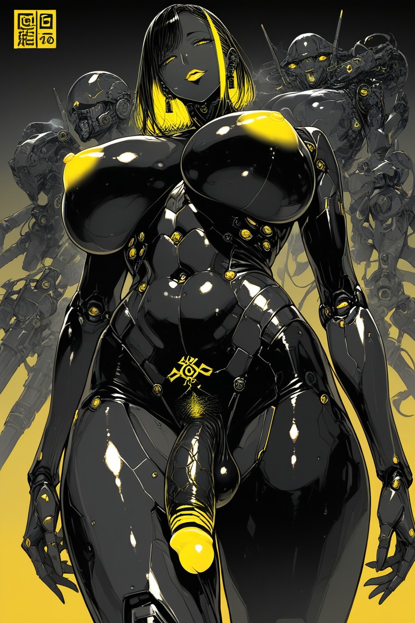 Yellow Tongue, Robot, Vista Lateral Porno ebony IA