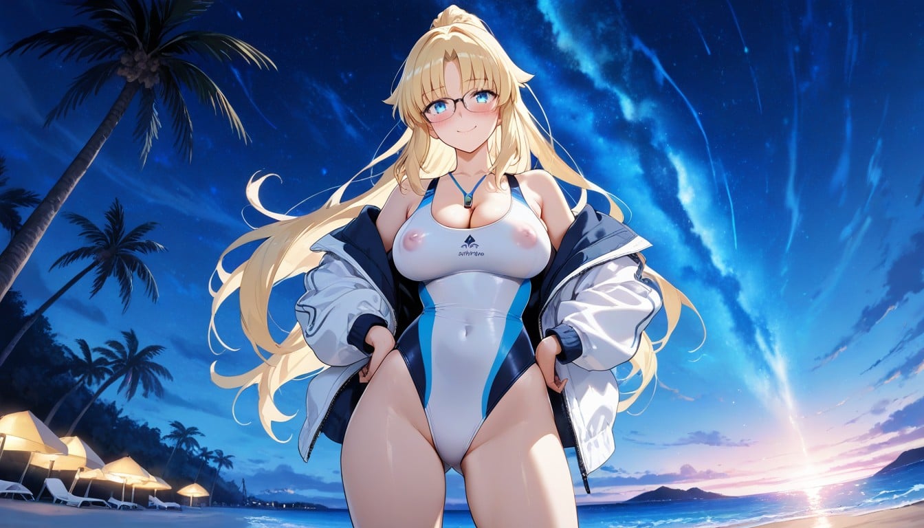 Form-fitting And High-, Perfect Natural Medium Breasts, Lifeguard Hentai AI Porn