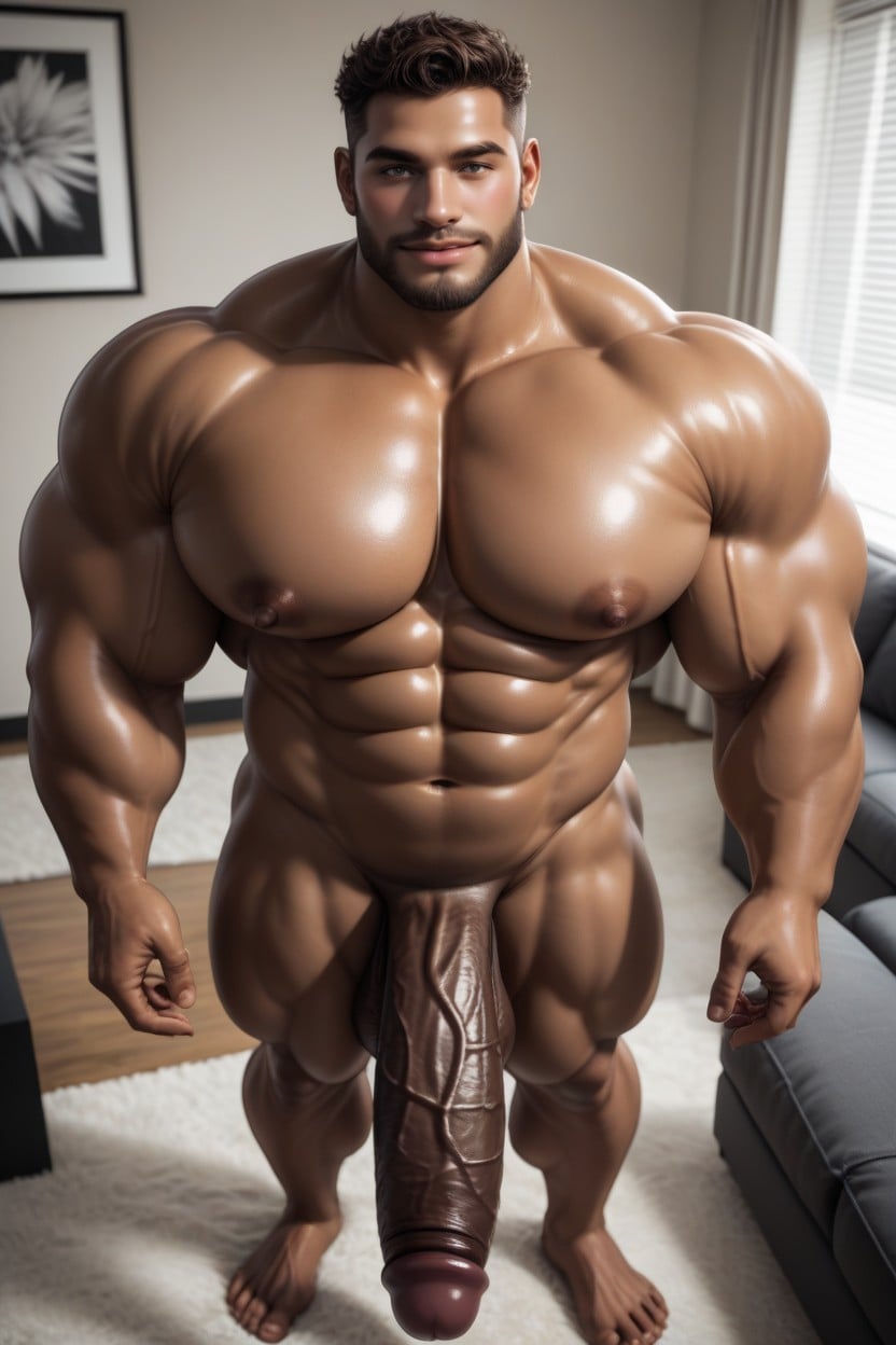 Sleepy, Dunkle Braune Haut, Massive Penis KI Schwulenporno