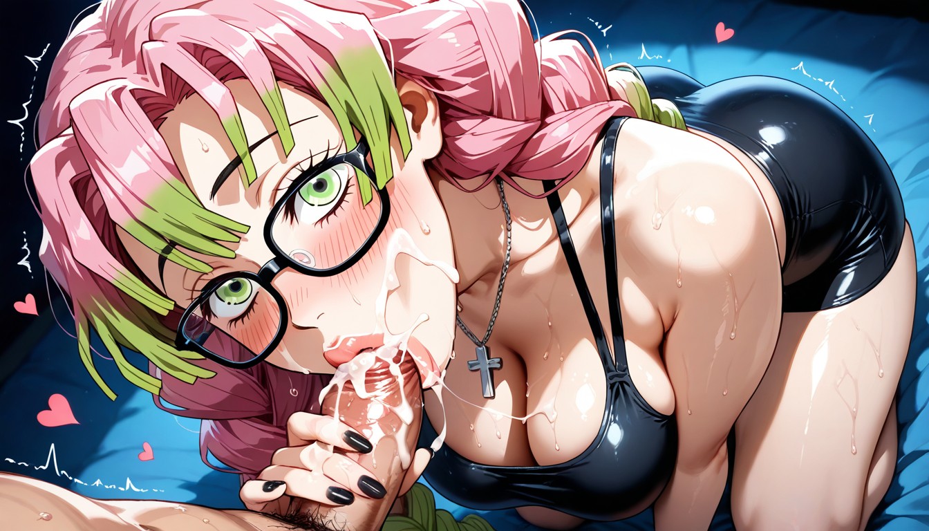 Thick Glasses Frames, 25+, Motion Lines Hentai IA