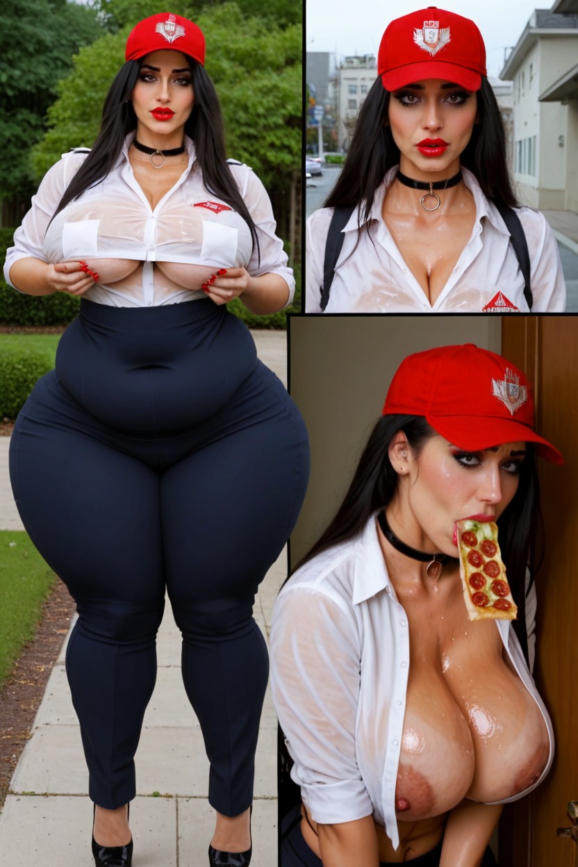 Delivery Woman, Kimface, Outdoor AI Porn