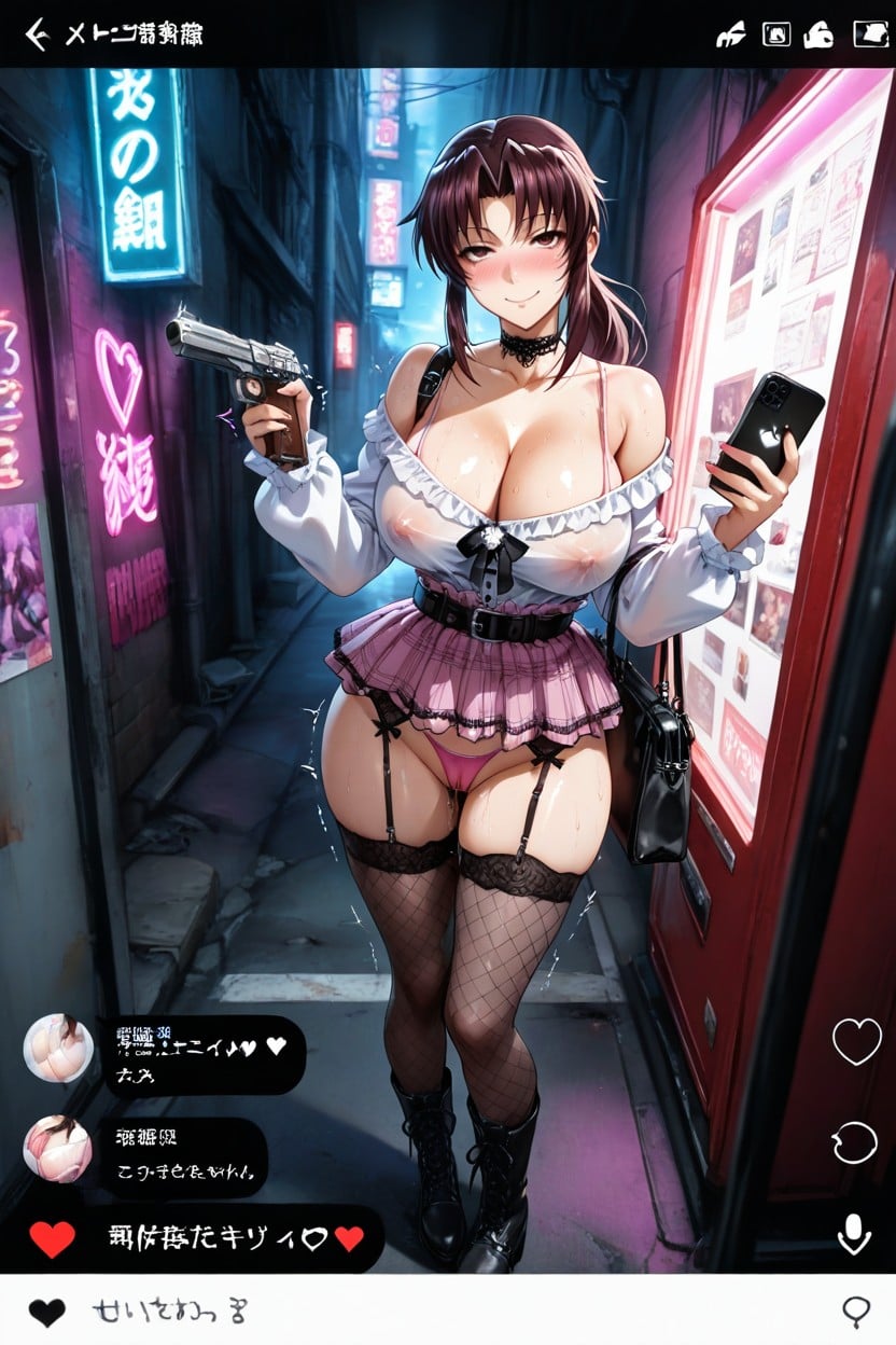 Dark Night, Zettai Ryouiki, Love Hearts Hentai AI Porn