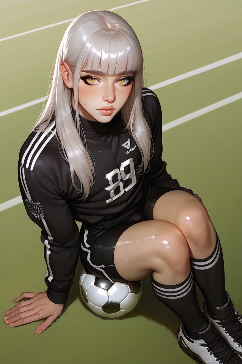Pale White Skin, Long Eyelashes, Grand Angle Porno IA Gay