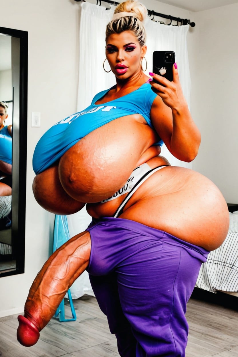 Massive Growth, Extremely Gigantic Penis Bulge, Hyper Gigantic Penis Porno IA transsexuelle