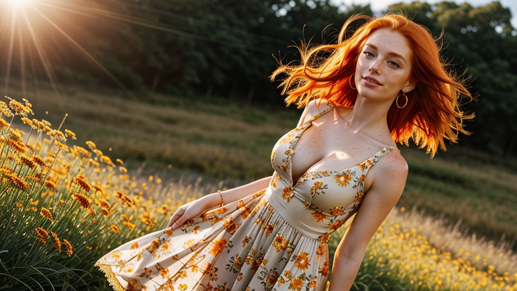 Summer Dress, Meadow, Perfect Fit AI Porn