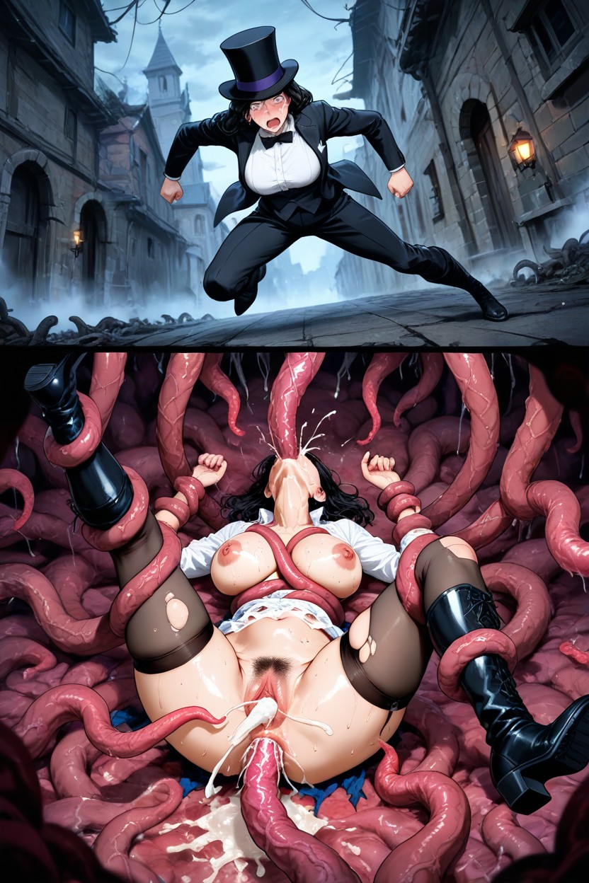 White Dress-shirt, 25+, Top Hat Hentai AI Porn