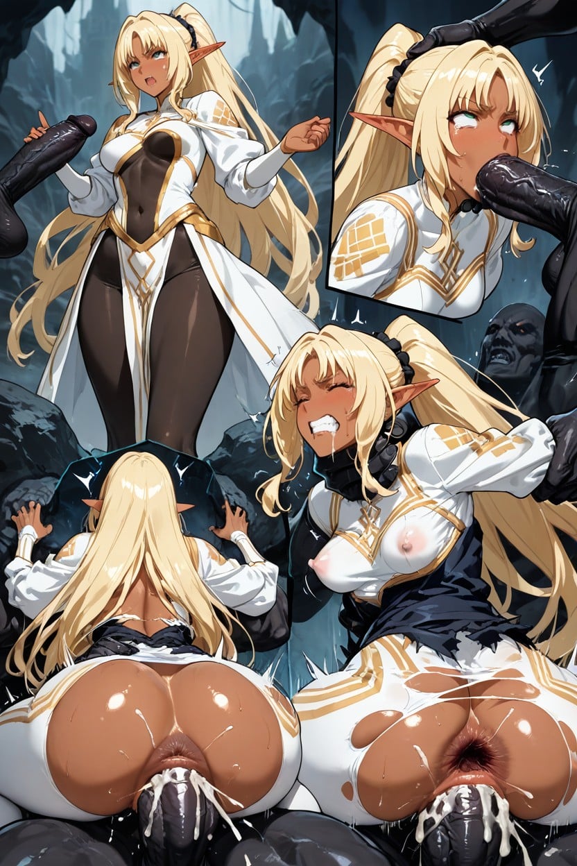 Elf, Muted Colors, Consistent Outfits And Haircut And Proportions Hentai AI Porn