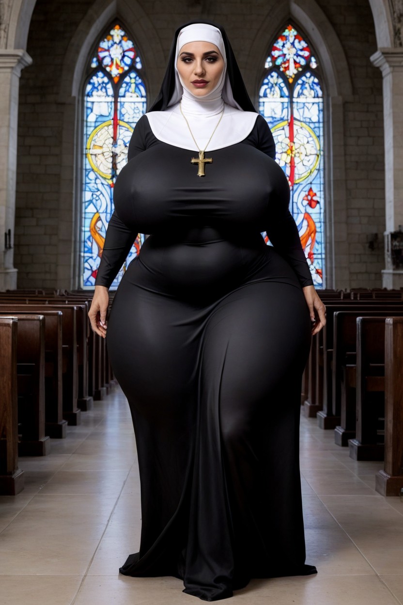 Gigantic Thighs, Bulging Breasts, Waist AI Porn
