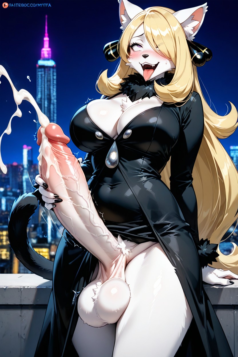 Ahegao, Thick Fur, Erect Cock AI Porn