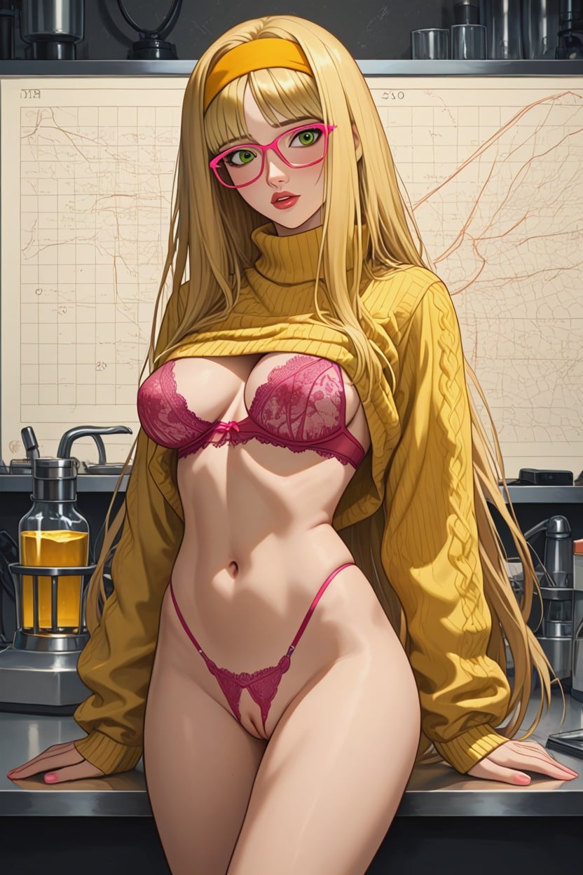 Honey Lemon From Big Hero, Lab, Big Beautiful Green Eyes AI Porn