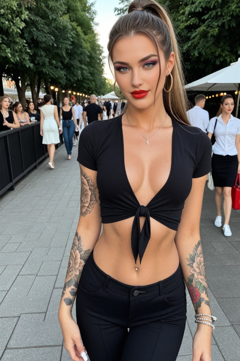 Skinny, Very Straight Type Hair With Blonde Lowlights, 25+ AI Porn