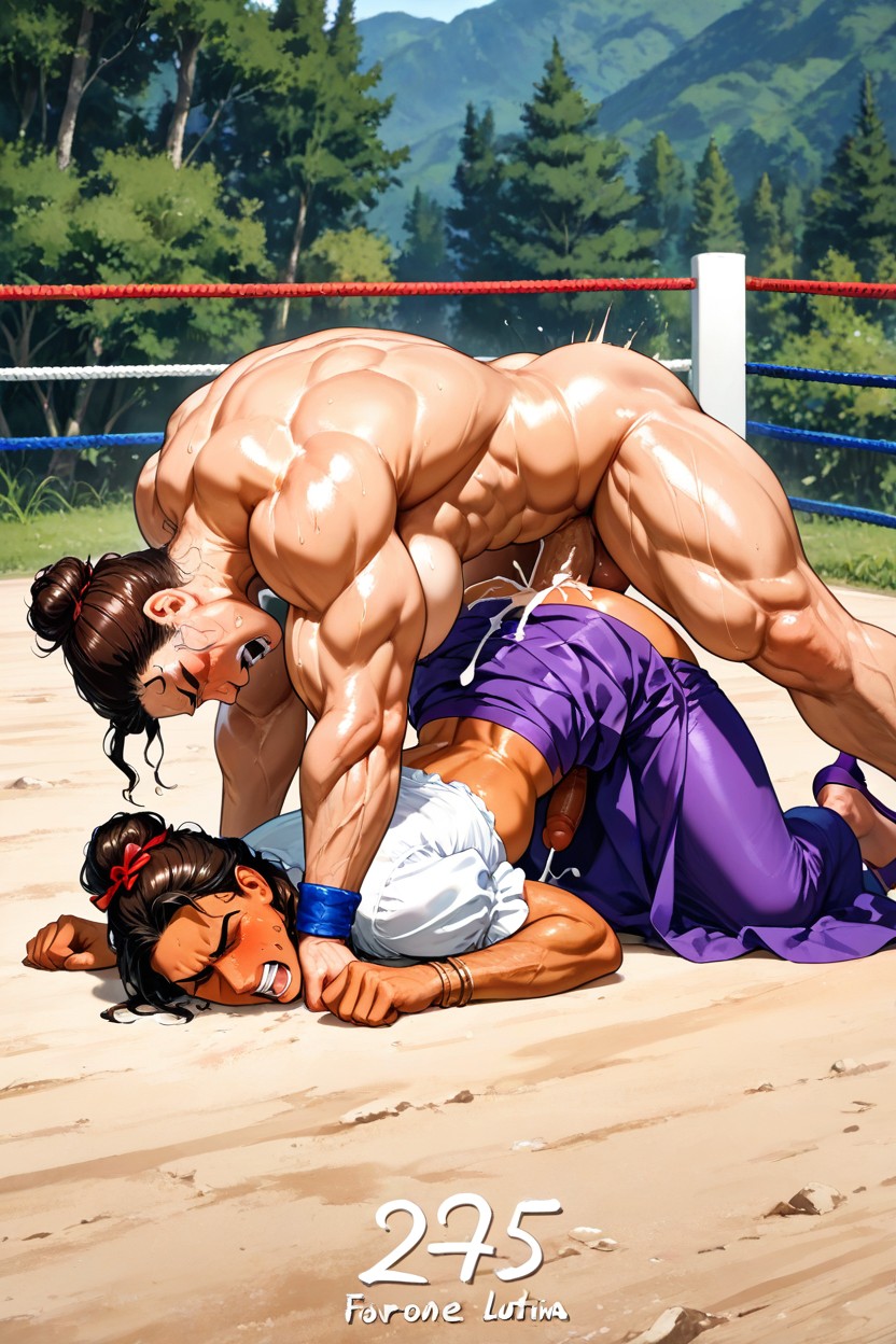 Wrestling, Muscular, Very Muscular Hentai AI Porn