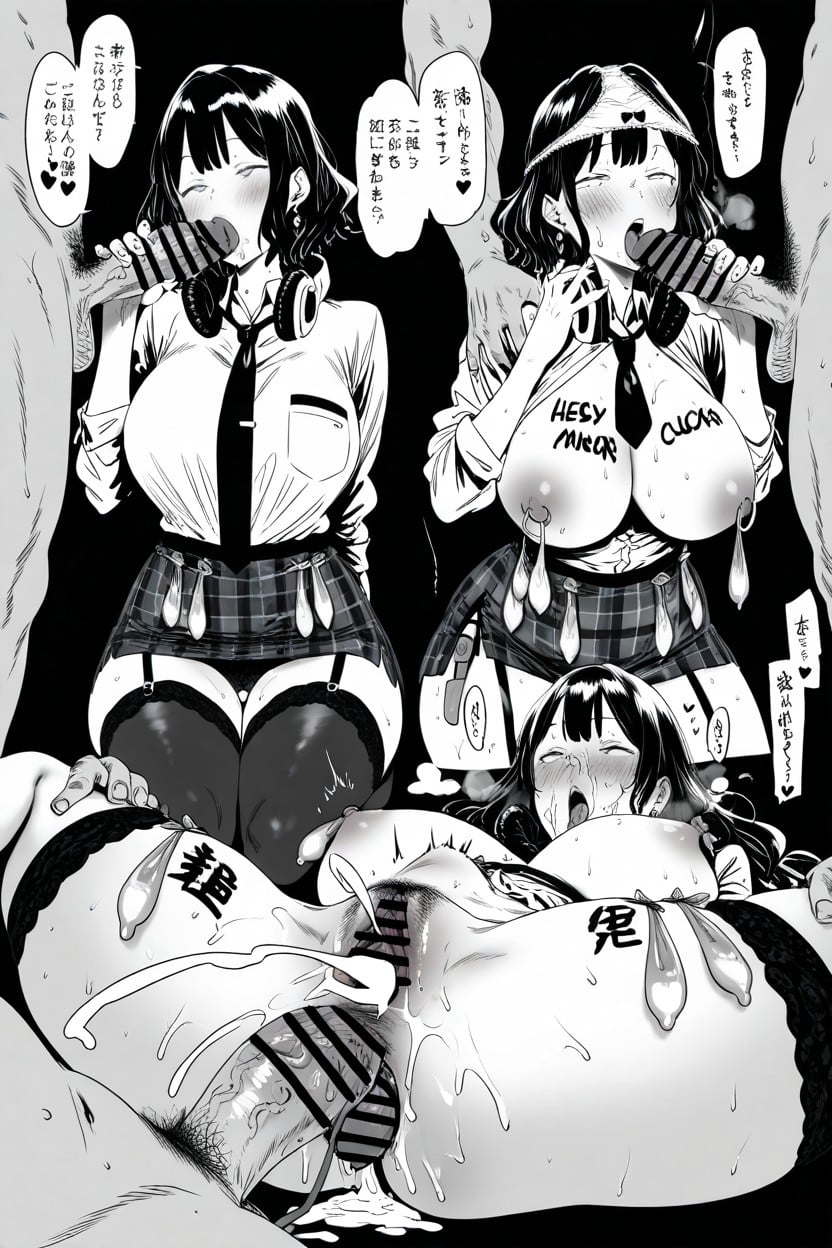 Used Hard, Bald Male, Gangbang Hentai AI Porn