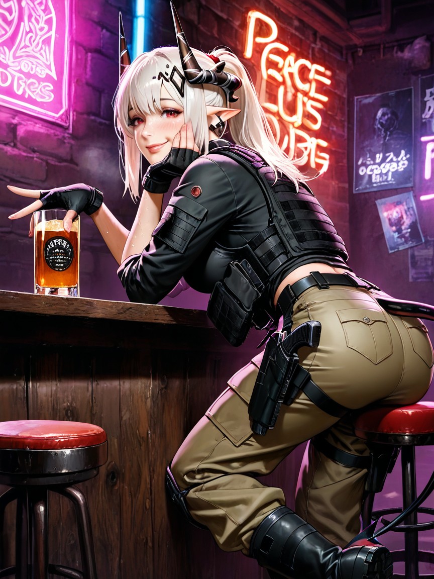 Ponytail, No Male, Model Pose Hentai AI Porn