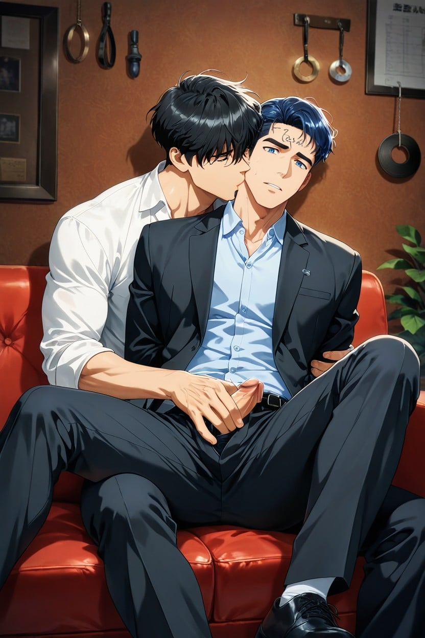 Black Hair, Round Spiral Blue Eyes, Raffaelo Kidrey From The Disastermanhwa Porno IA Gay