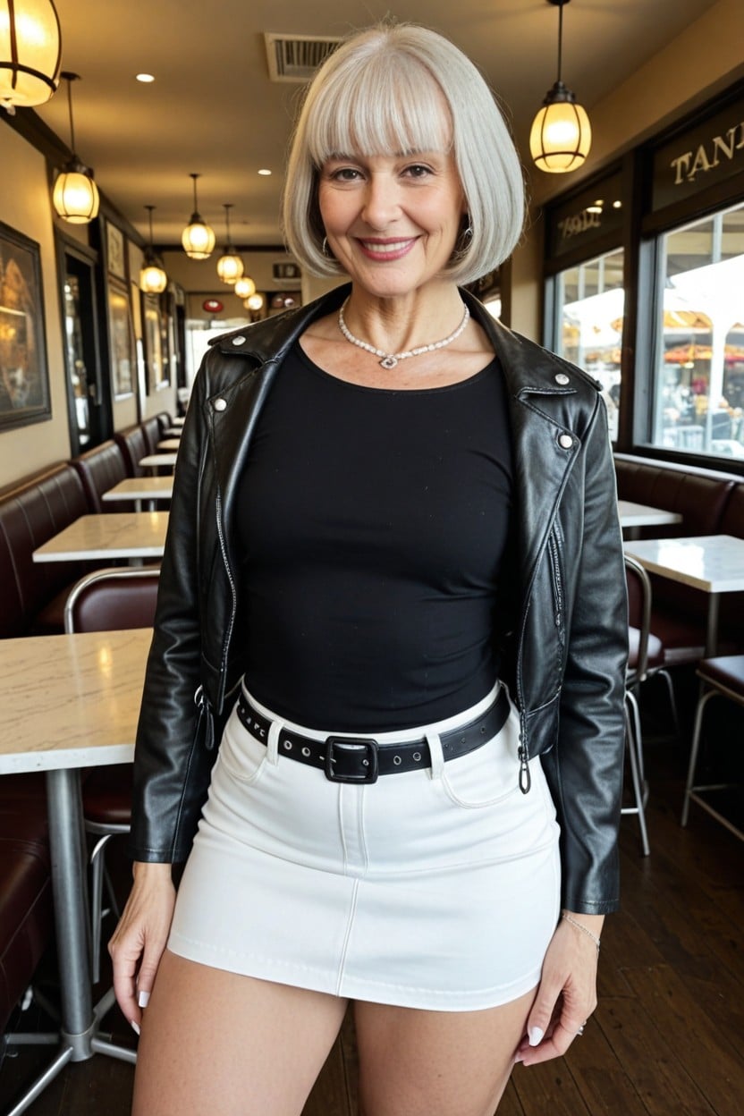 Showing Boots, Gray Hair, White Skin AI Porn