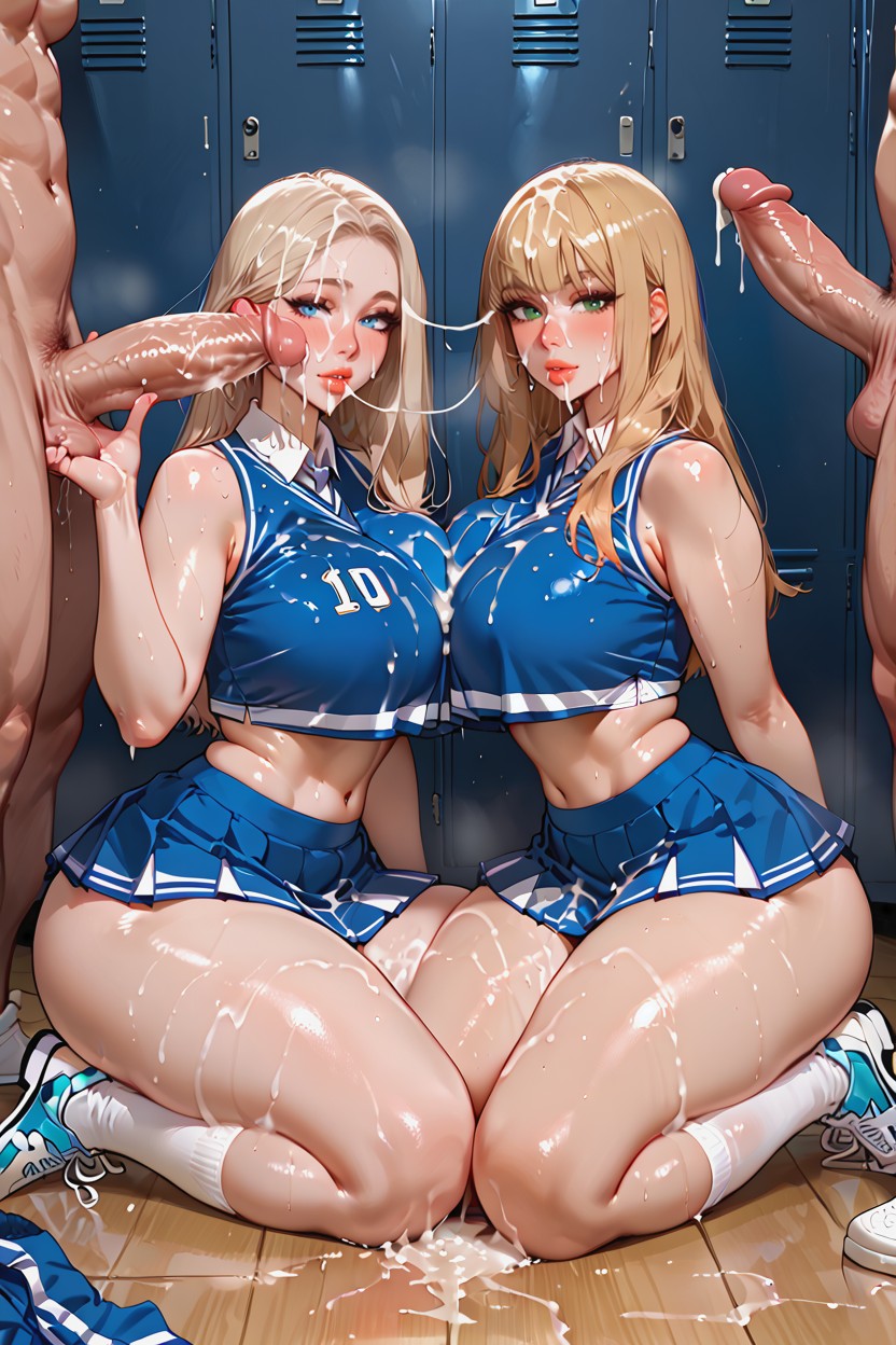 Massive Boobs, Thick Thighs, Bukkake Hentai AI Porn