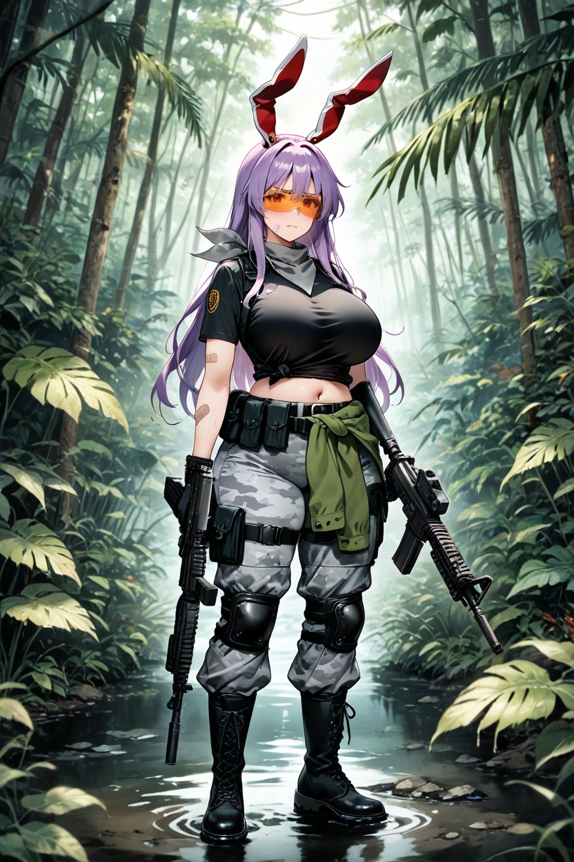 Jungle, Grey Bandana, Black Shirt Hentai AI Porn