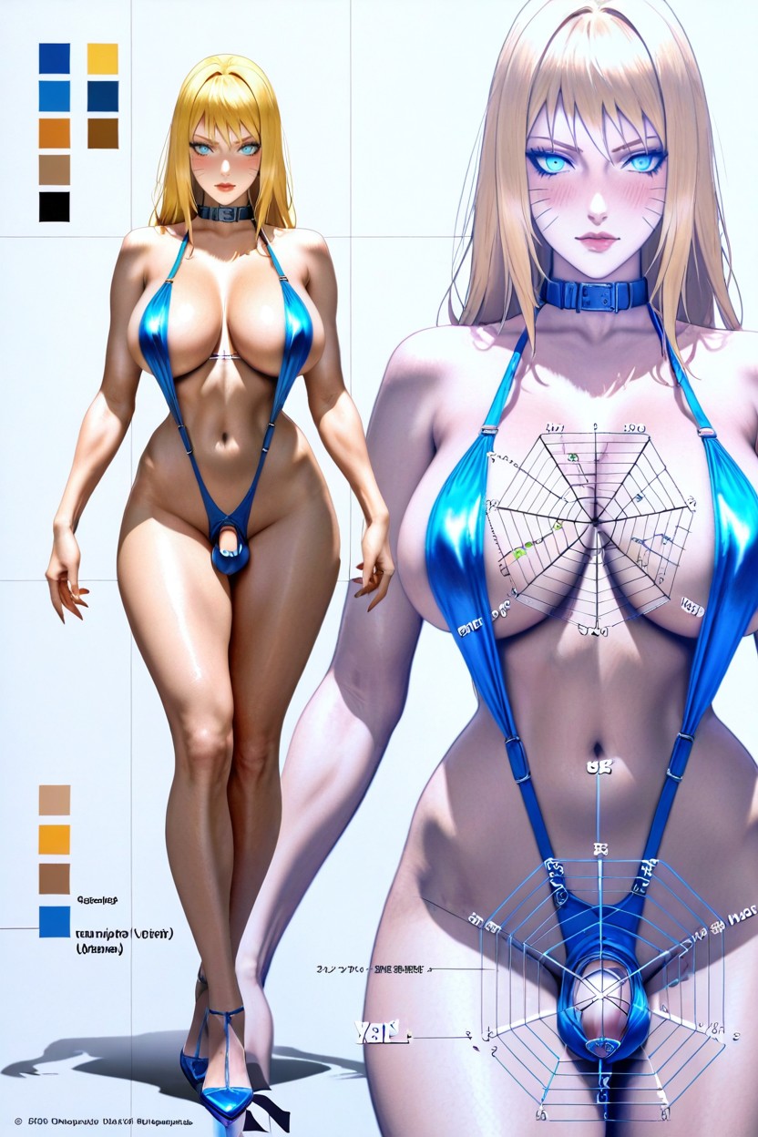 Collar, Futanari, Front View Hentai AI Porn