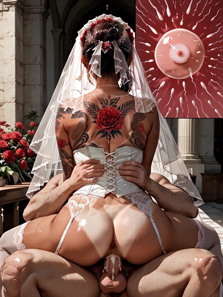 Horny, Bride Not Showing Face To Viewer, Bride Turned Away AI Porn