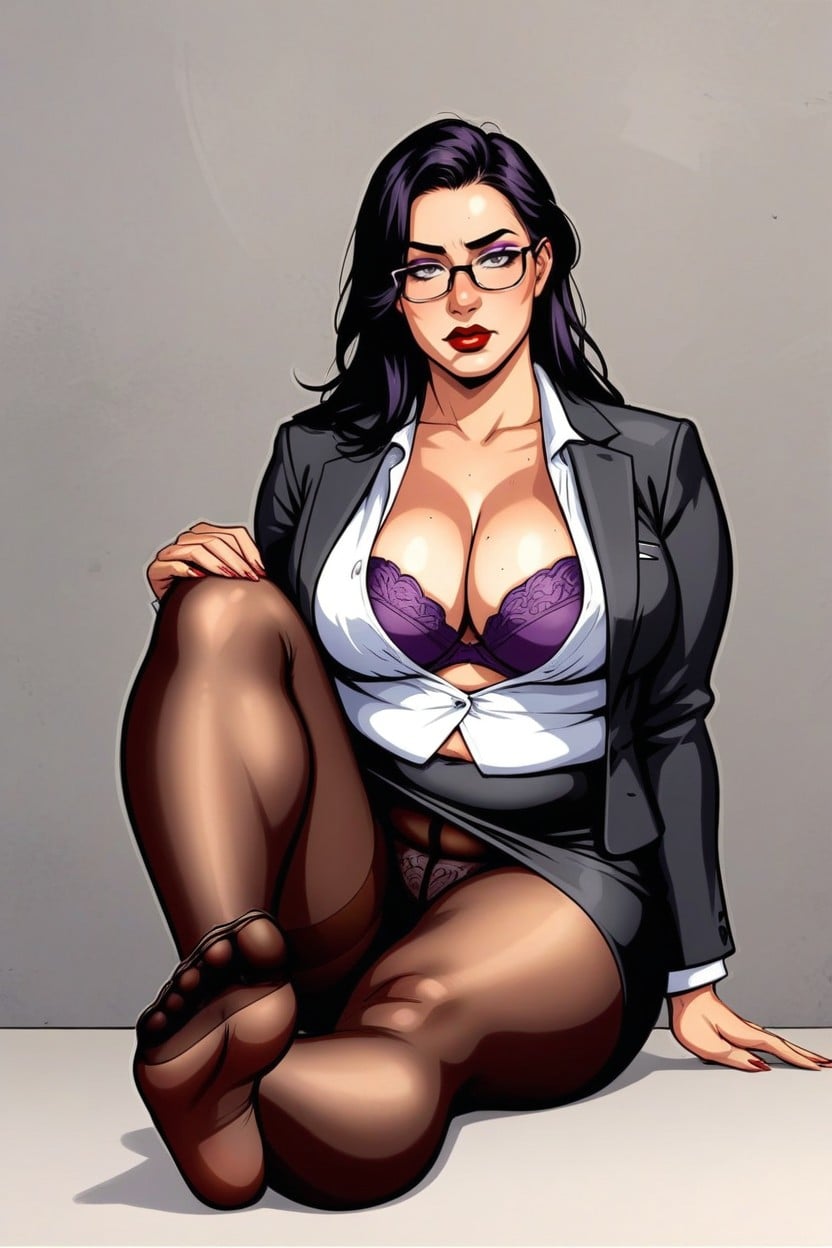 Full Body, 18+, Glasses BBW AI Porn