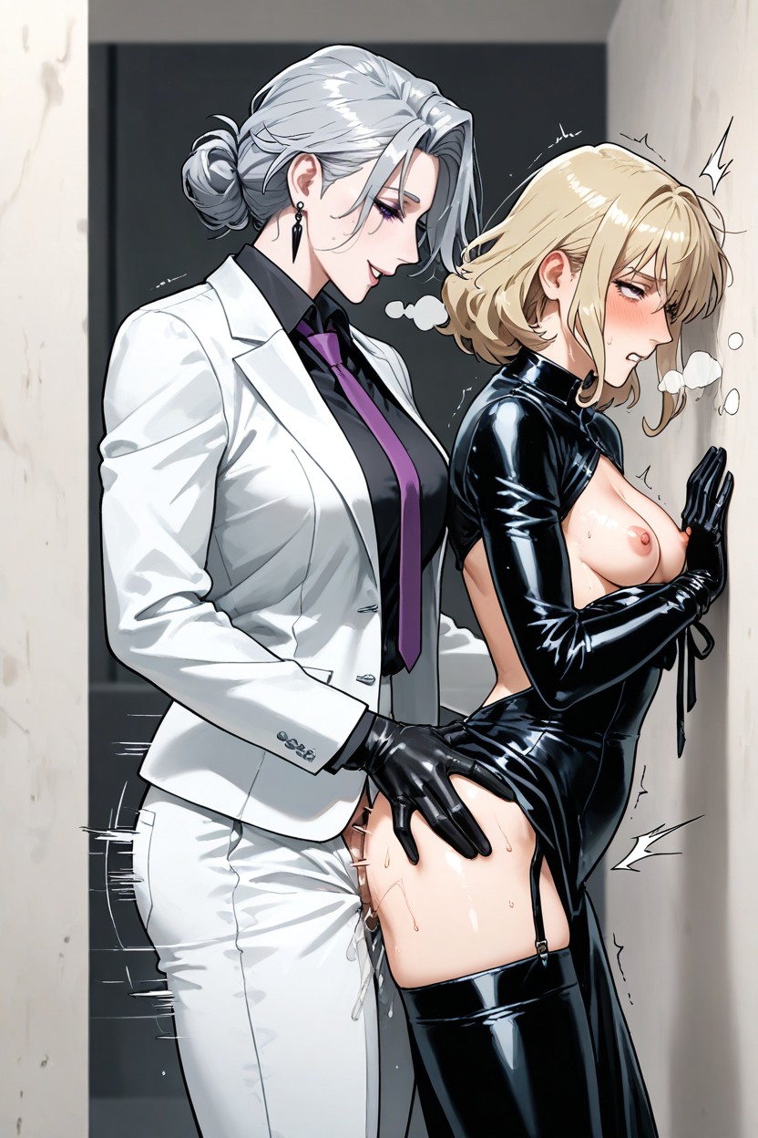 Futa Cover Female Mouth With Hand, Pounding, Futadom Hentai AI Porn