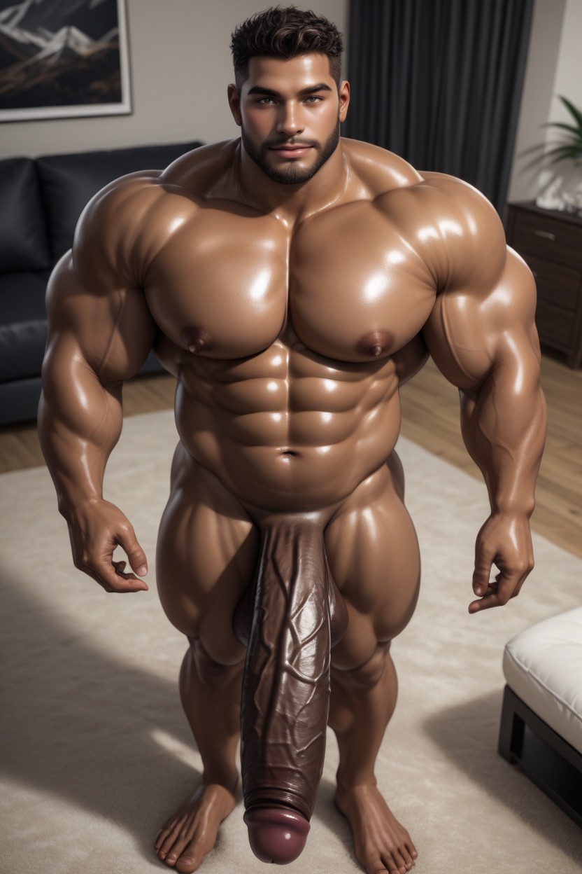 Heavy Pecs, De Haut En Bas, Tall Porno IA Gay