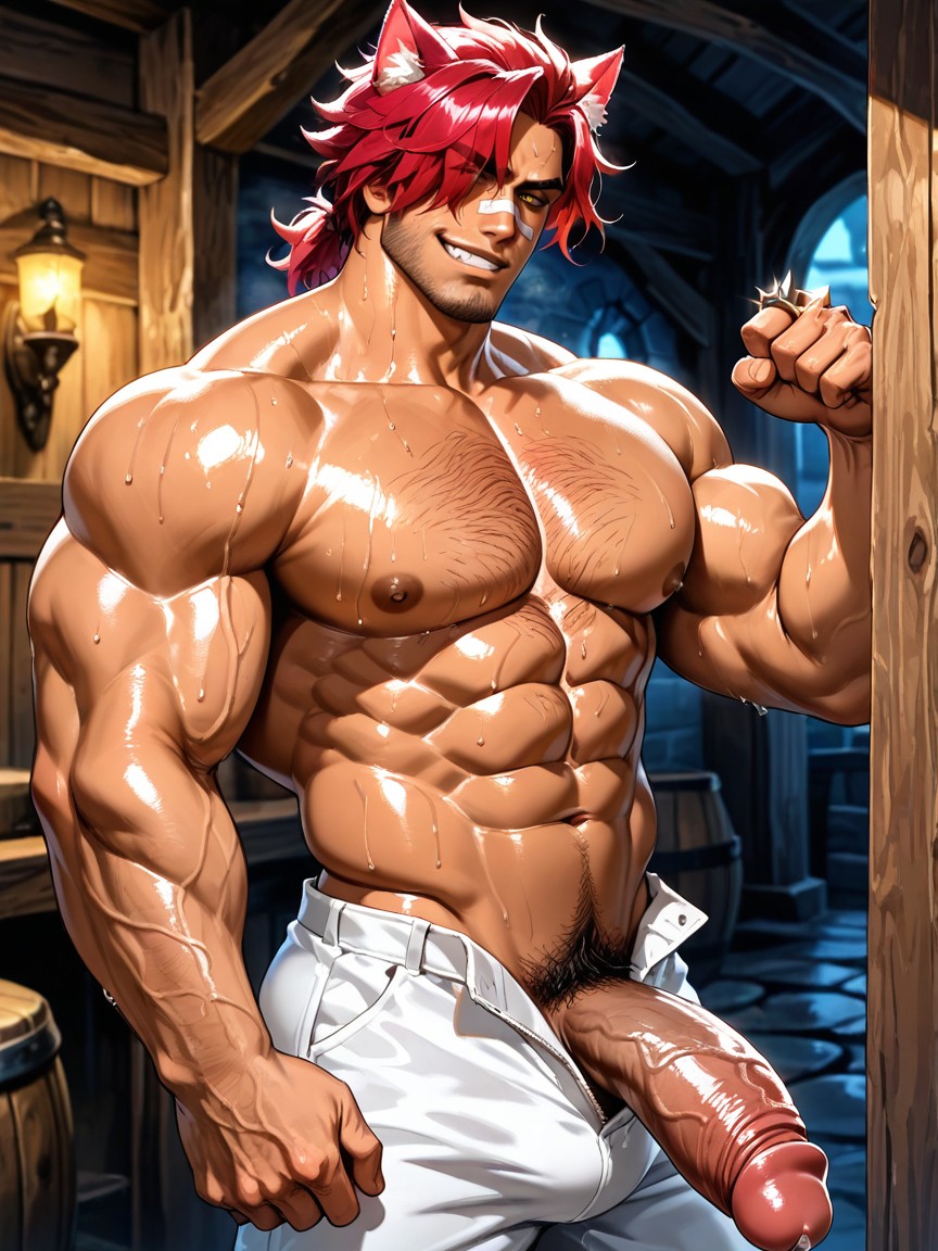 Wearing Brass Knuckles, Tanned Skin, Sharp Eyes Porno gay IA