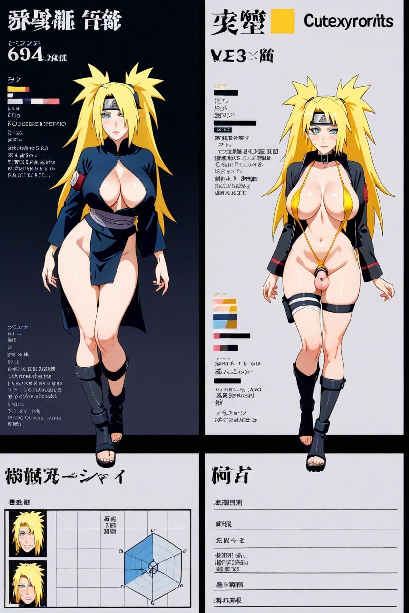 Looking At Viewer, Color Guide, Naruko Uzumaki From Naruto Hentai AI Porn