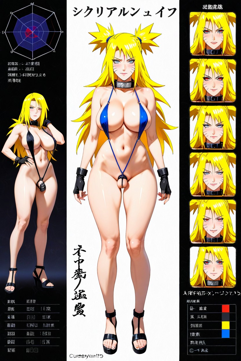 Two Characters, Naruko Uzumaki From Naruto, Dynamic Pose Hentai AI Porn