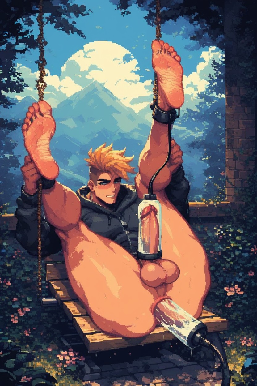 Big Feet, Very Filthy Feet, Penis Leaking Fluids AI Porn