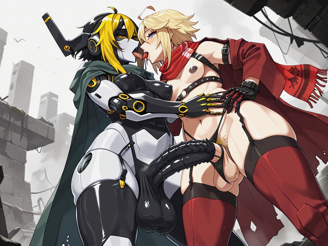 Robot Limbs, Excited, Futanari Hentai AI Porn