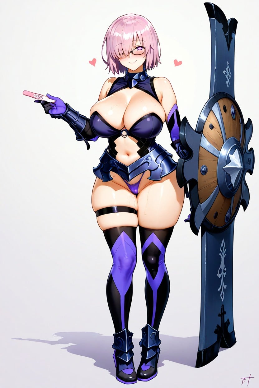 Semen Hair, Perfect Figuré, A Large Purple And Silver Cross-shaped Shield Hentai AI Porn