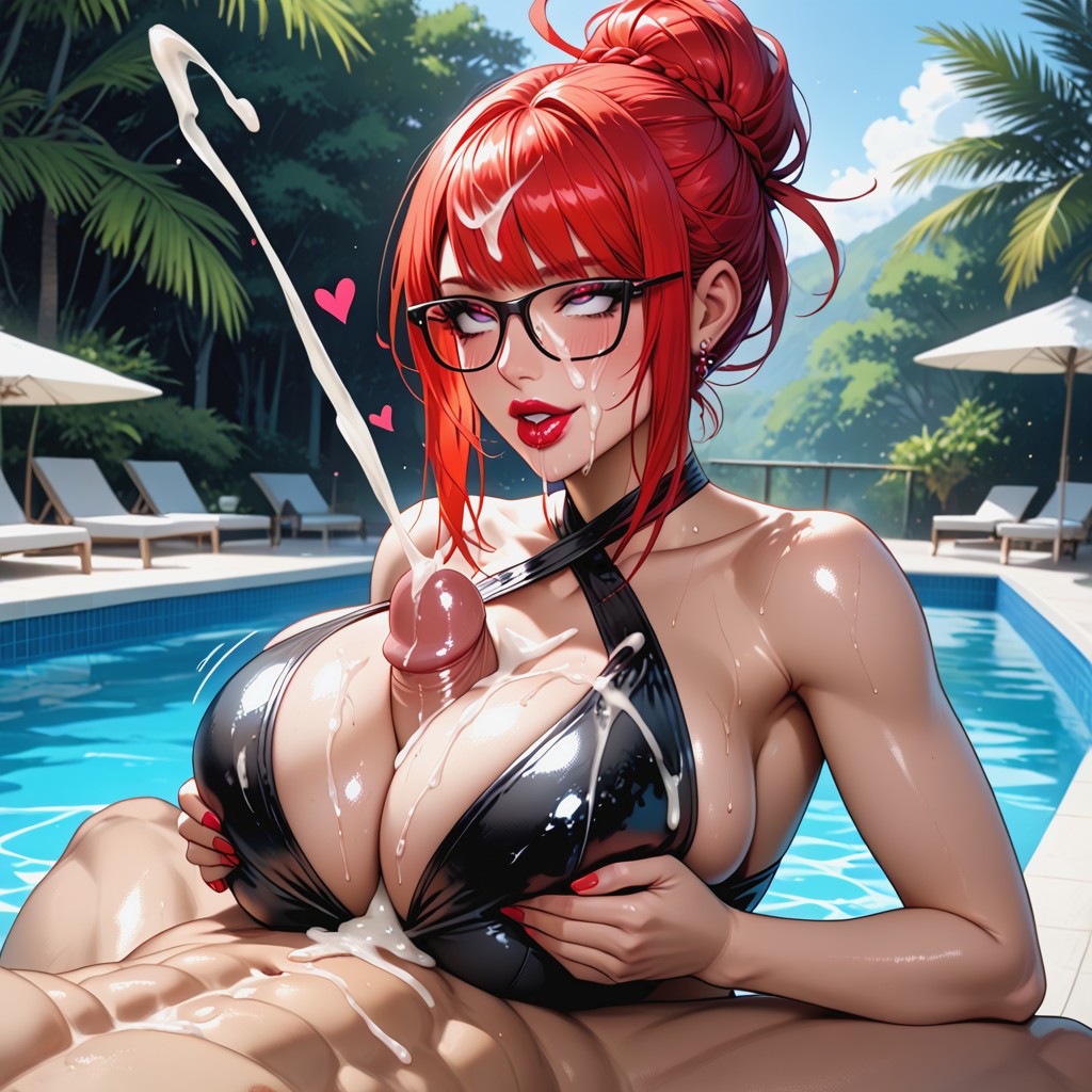 Motion Lines, Excessive Cum, Cleavage AI Porn