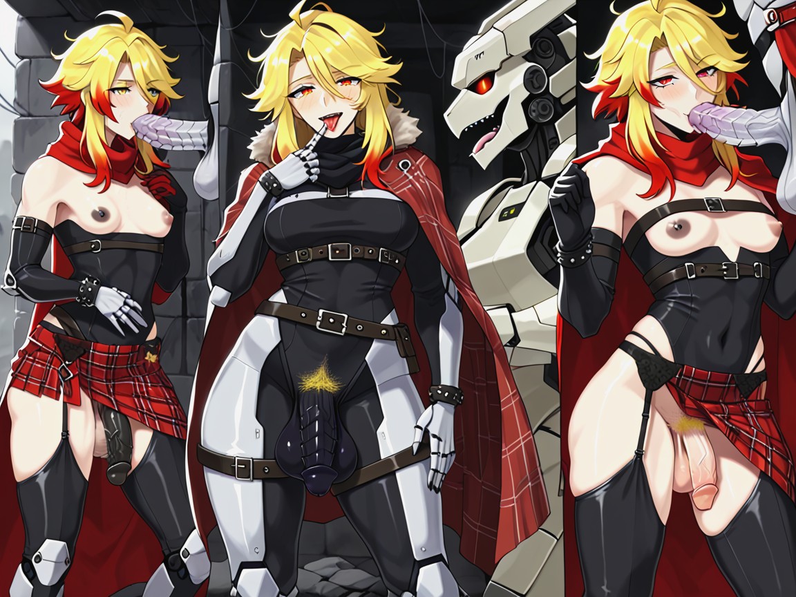 Pantyhose, Spiked Penis, Back Hair Hentai AI Porn