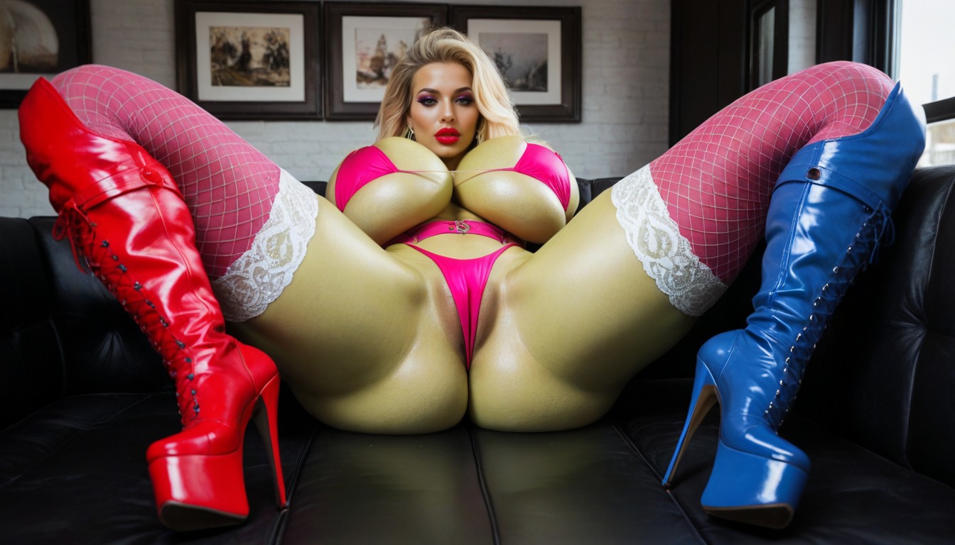 Extremely Large Breasts, Ultra Detailed, Dumb Bimbo Shemale AI Porn