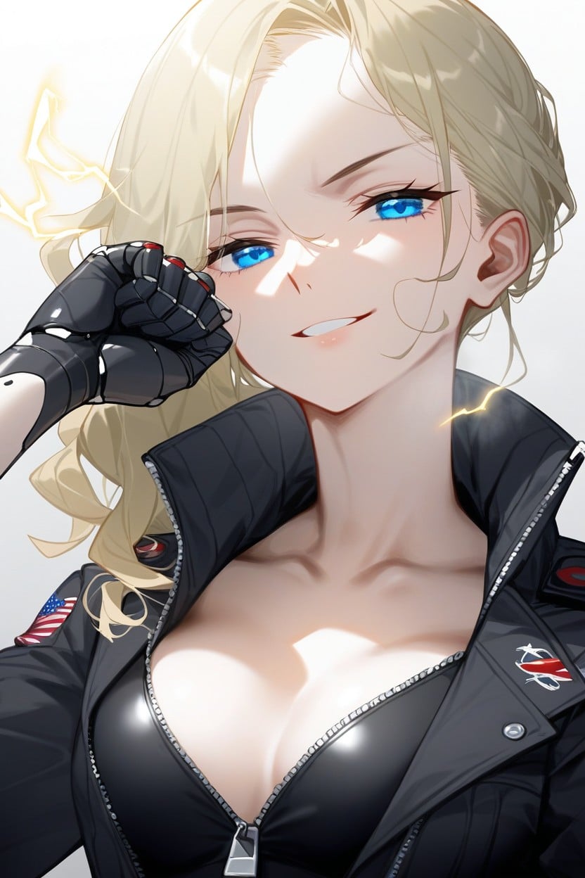 Faded Face, Blue Eyes, Small Breasts Hentai AI Porn