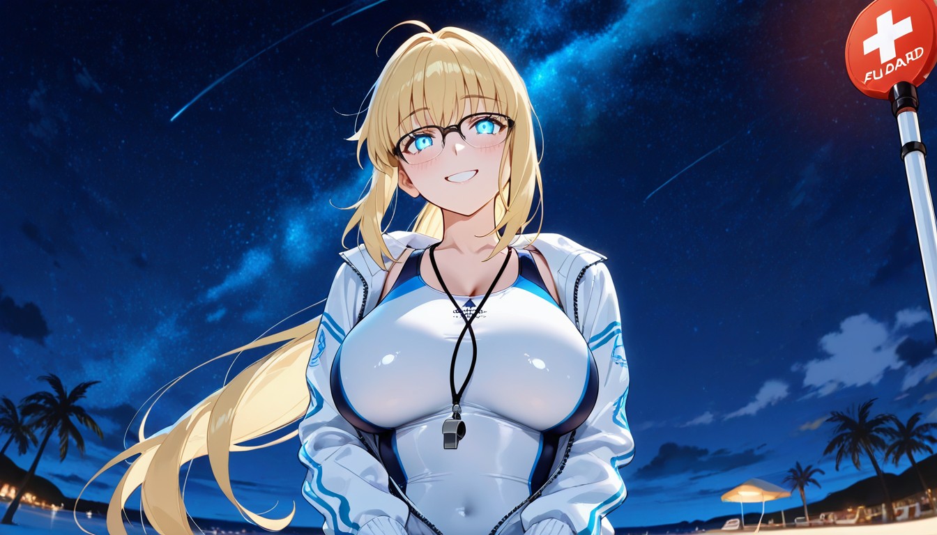 Wearing Glasses, Suggesting A Casual, Playful Hentai AI Porn