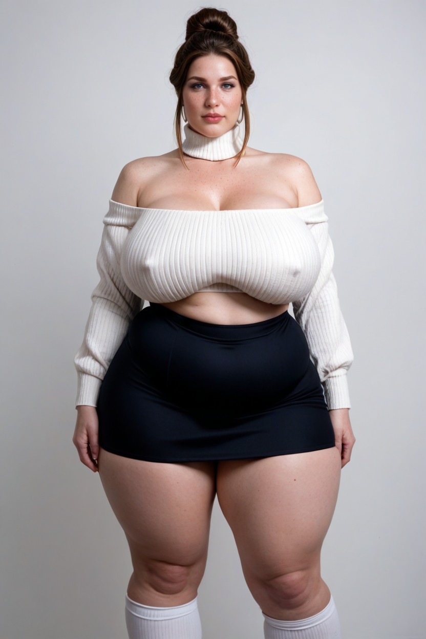 Expose Crotch, Extremely Long Saggy Boobs, Thighs Exposed AI Porn
